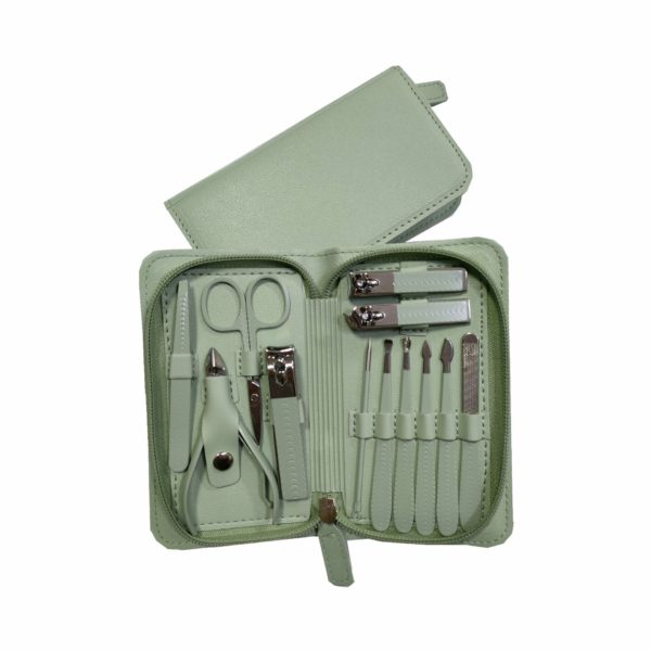 Multicolor Zipper Nail Clipper Manicure Set Bag