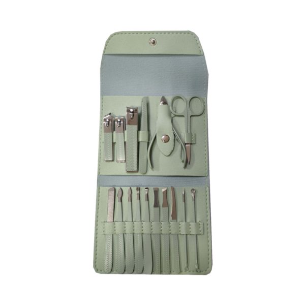 Multicolor Stainless Steel Snap Manicure 16-Piece Set