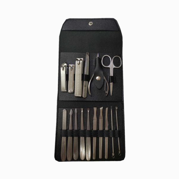 Multicolor Stainless Steel Snap Manicure 16-Piece Set