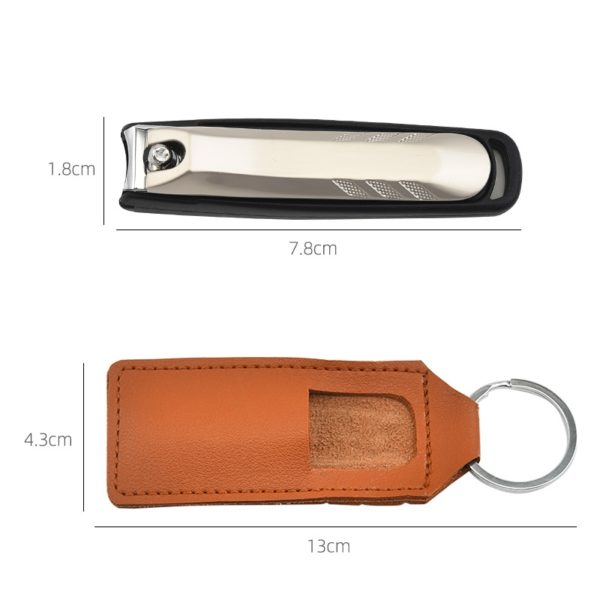 Stainless Steel Nail Clippers With Keychain Bag