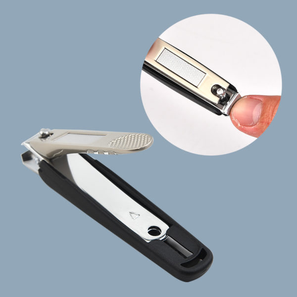 Stainless Steel Nail Clippers With Keychain Bag