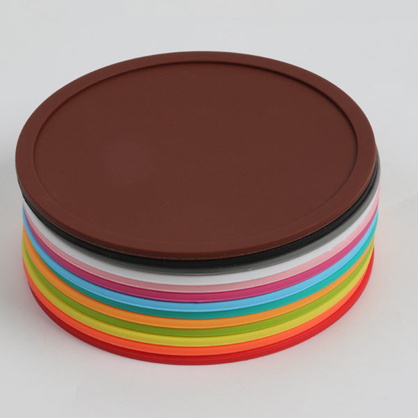 Multicolor Silicone Insulated Round Coasters