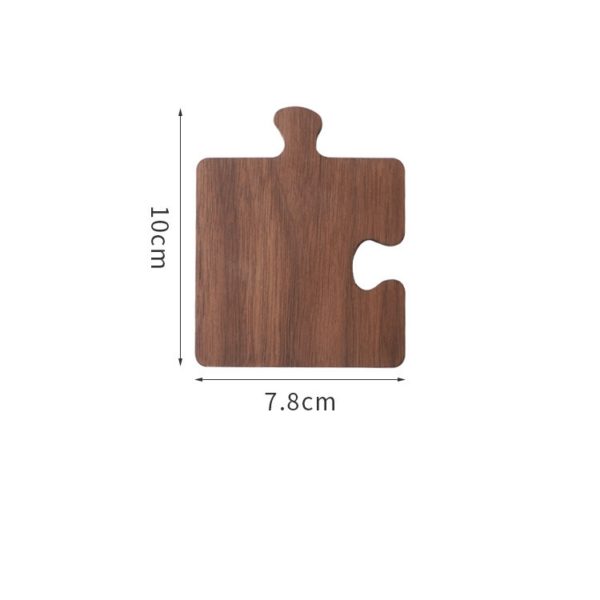 Wooden Puzzle Shaped Insulated Coasters 3.9 * 3.1 inches