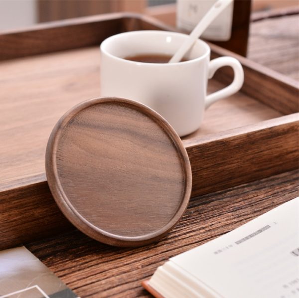 Wooden Insulated Round Coasters 3.5 inches