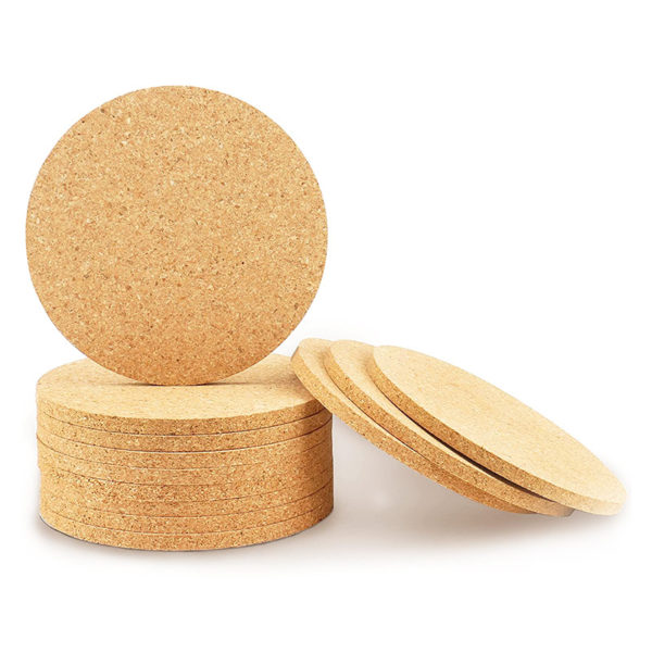 Eco-Friendly Primary Color Cork Coaster 3.5 inches