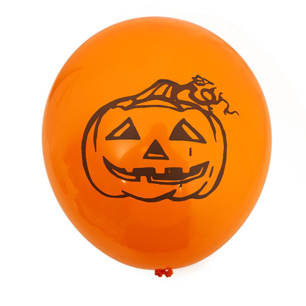 Orange 12 inches Halloween Pumpkin Balloons Cat Balloons for Party