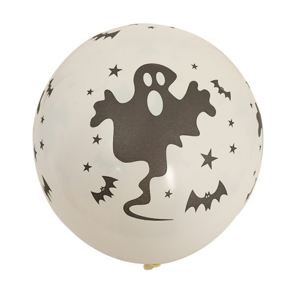 Off White 12 inches Halloween Bat Balloons Ghost Balloons for Party