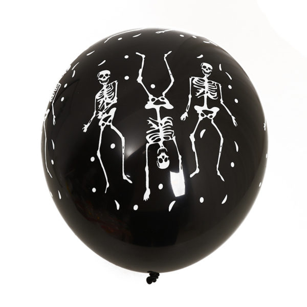 Black 12 inches Halloween Skeleton Balloons Witch Balloons for Party