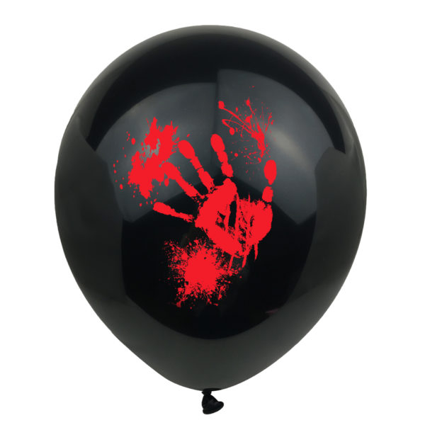 Multi-Pattern 12 inches Black Halloween Balloons for Party