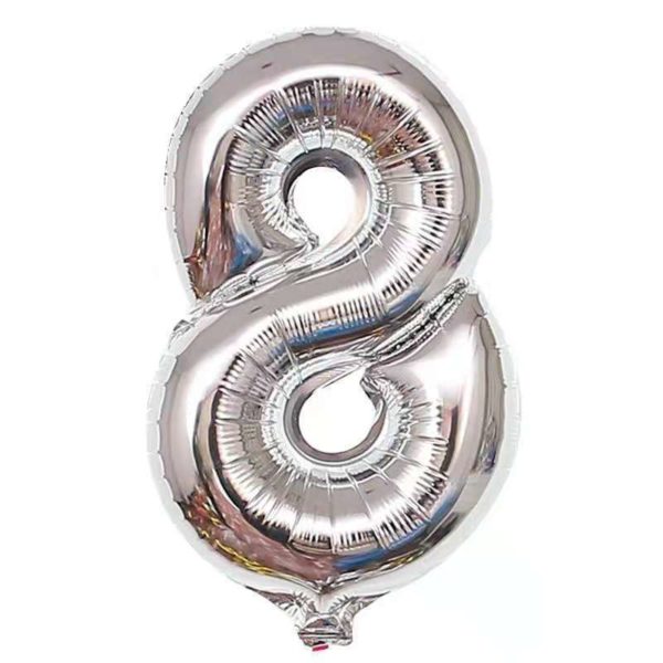 Number Shaped Aluminum Foil Balloons 32 inches for Birthday & New Year's Eve