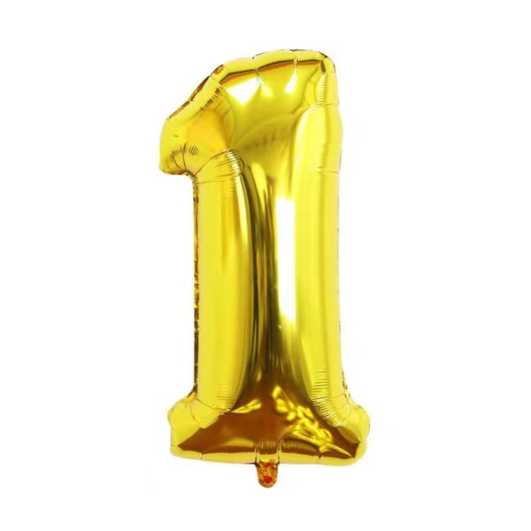 Number Shaped Aluminum Foil Balloons 32 inches for Birthday & New Year's Eve