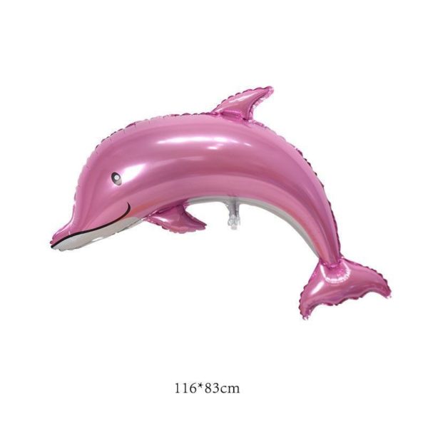 Dolphin Shaped Aluminum Foil Balloon 45.7 x 32.7 inches