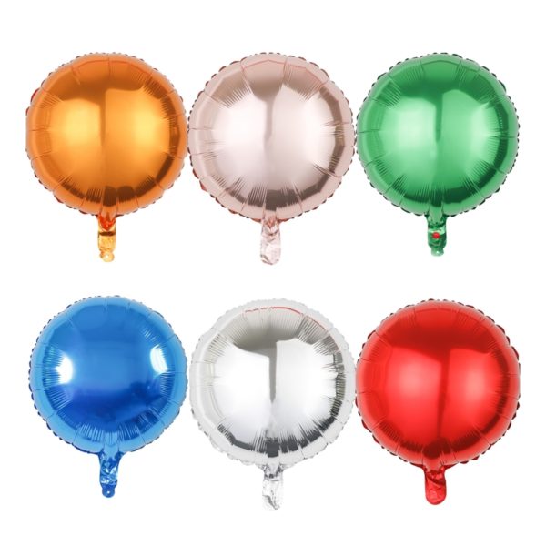 Multicolor Round 18 inches Aluminum Foil Balloon