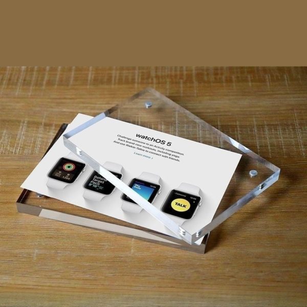 Clear Rectangular Crystal Acrylic Photo Frame Paperweight Decoration