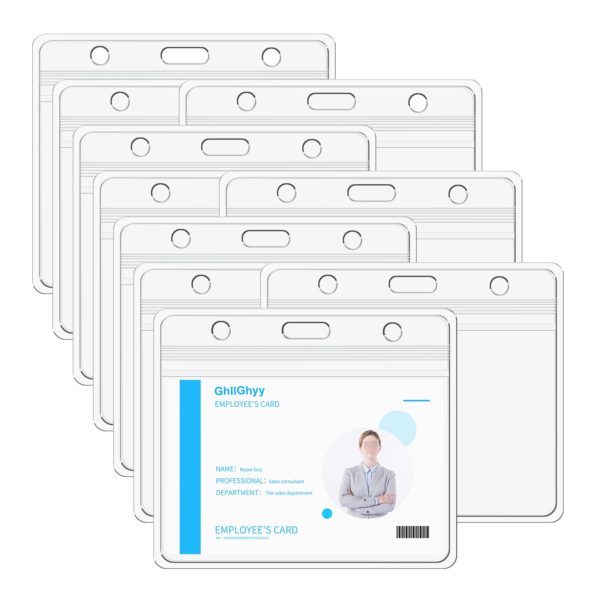 Multi-Size Horizontal Clear PVC Soft Card Holder