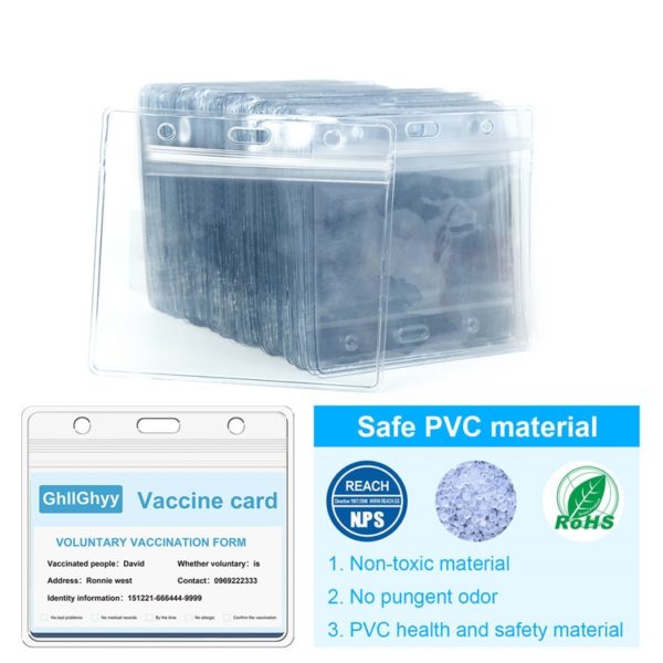 Multi-Size Horizontal Clear PVC Soft Card Holder