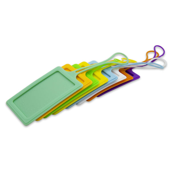 Multicolor Vertical Silicone Card Holder with Lanyard