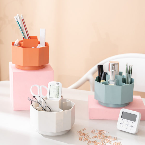 Rotatable PVC Pen Holder Makeup Collector