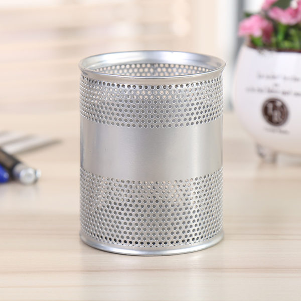 Metal Industrial Style Cylindrical Pen Holder