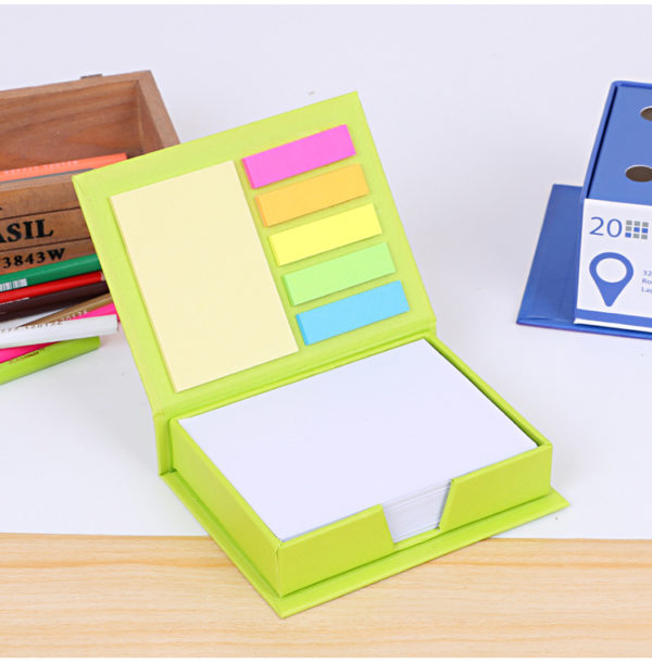 Multi-Color Memo Box with Sticky Notes - Image 2