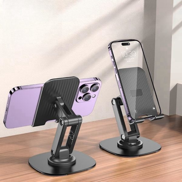 Multicolor Plastic ABS Rotatable Phone Holder With Silicone Non-slip Pad