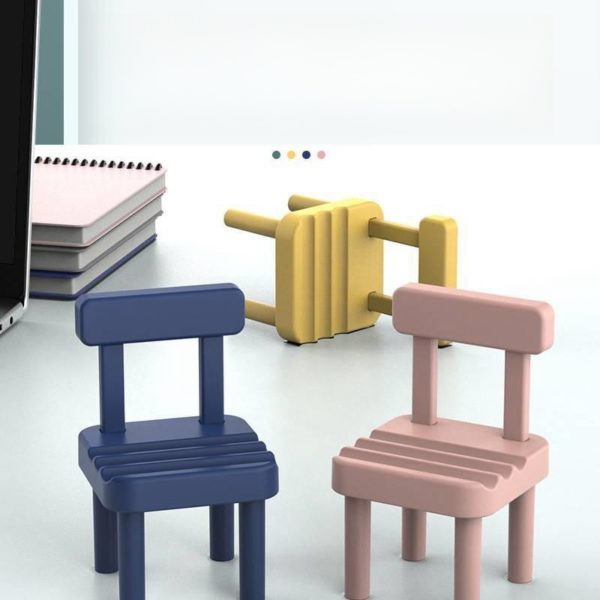 Multi-Color Creative Chair Shape PVC Phone Holder