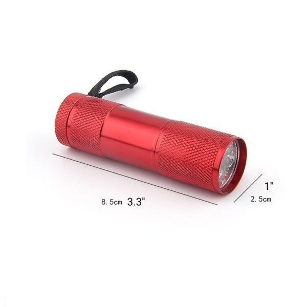 Multicolor Mini Metal Flashlight 3.3x1x1 inches with Lanyard