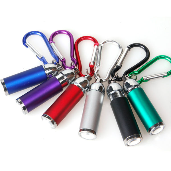 Mini Portable Aluminum Flashlight with Carabiner Keychain