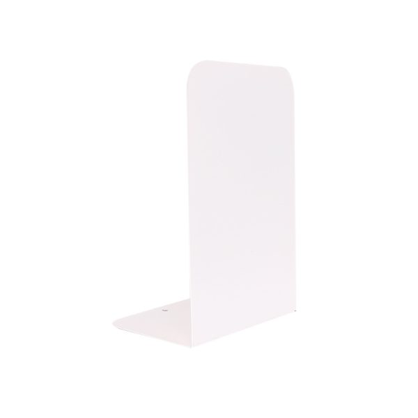 Pure White Simple Style Sturdy Acrylic Bookend with Non-Slip Dots