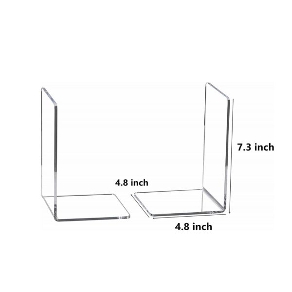 Transparent Clear Simple Style Sturdy Acrylic Bookend