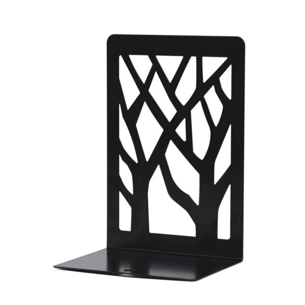 Creative Tree Pattern Sturdy Metal Bookend with Non-Slip Dots