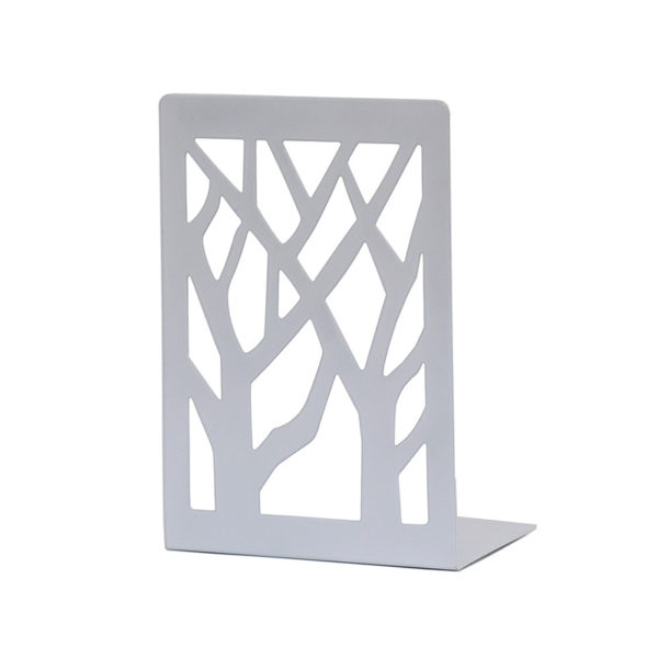 Creative Tree Pattern Sturdy Metal Bookend with Non-Slip Dots