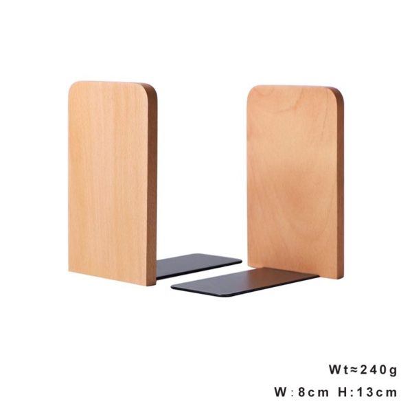 Rounded Corners Eco-friendly Thick Wooden Sturdy Bookend