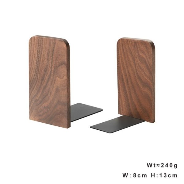 Rounded Corners Eco-friendly Thick Wooden Sturdy Bookend