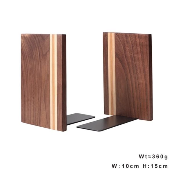 Square Corners Eco-friendly Thick Wooden Sturdy Bookend