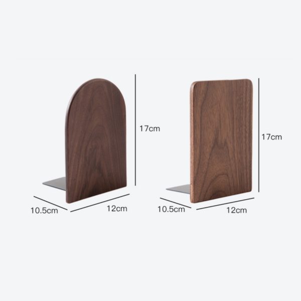 Arched and Square Eco-friendly Wooden Sturdy Bookends