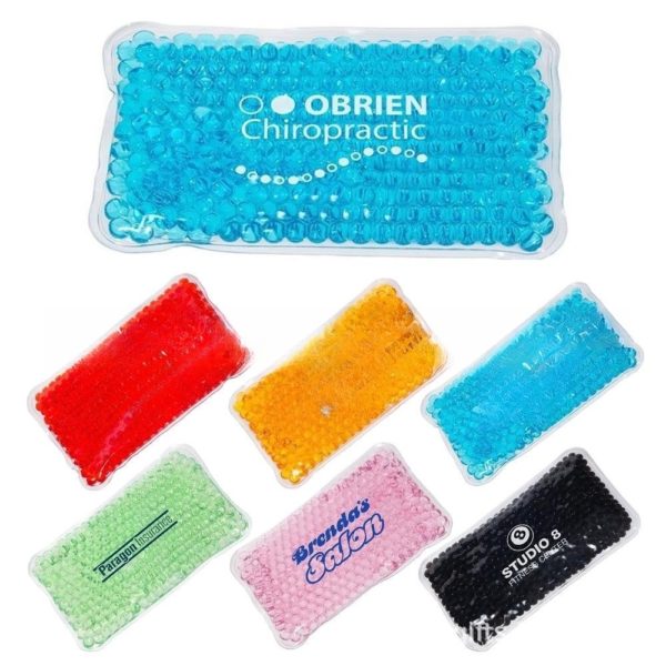 Multicolor Rectangular Gel Beads Hot/Cold Packs 4.3x7.5 inches