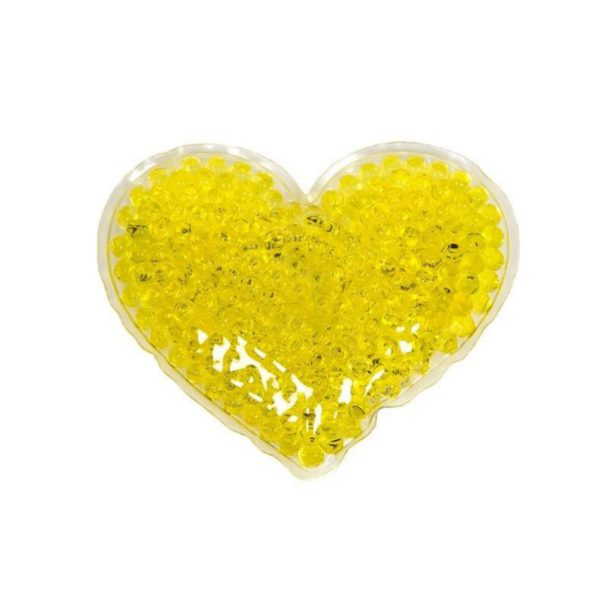 Multicolor Heart Shaped Gel Beads Hot/Cold Packs 3.9x4.5 inches