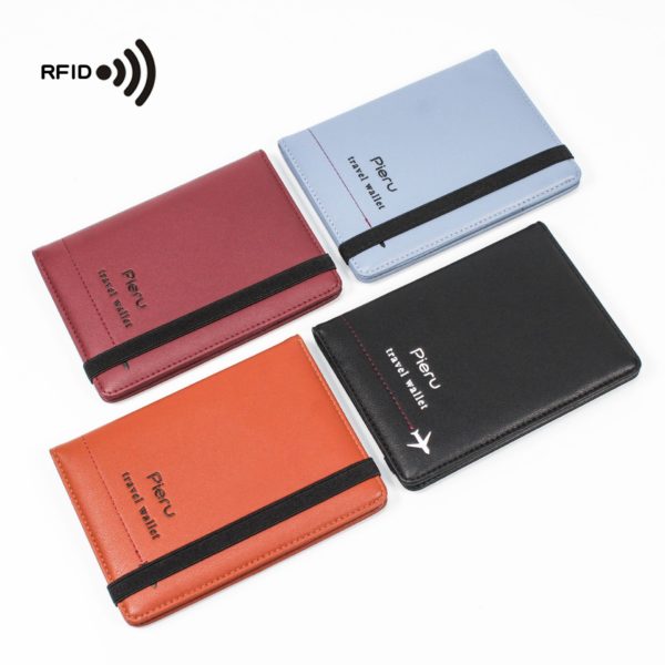 Multicolor PU Travel Waterproof FRID ID and Passport Holder Wallet