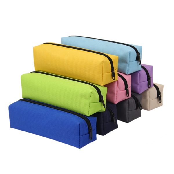 Multicolor Oxford Cloth Zipper Pen Pouch for School and Office