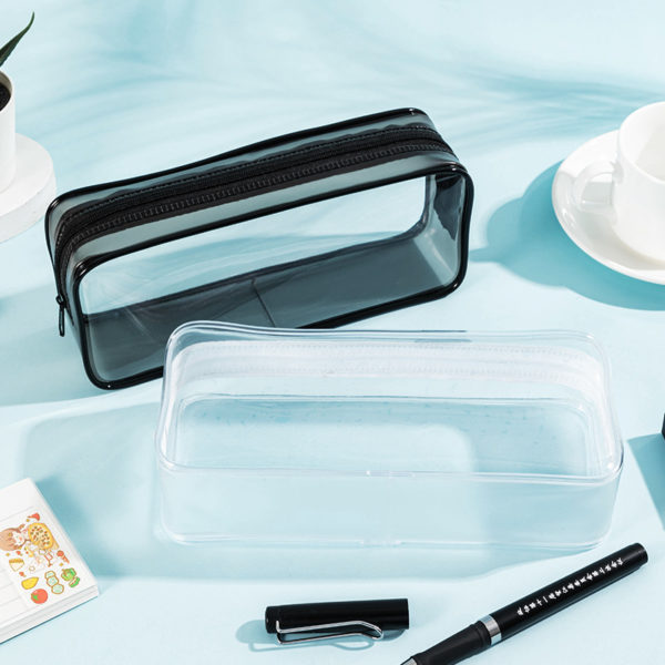 Transparent Large-capacity PVC Zipper Pen Pouch Storage Bag