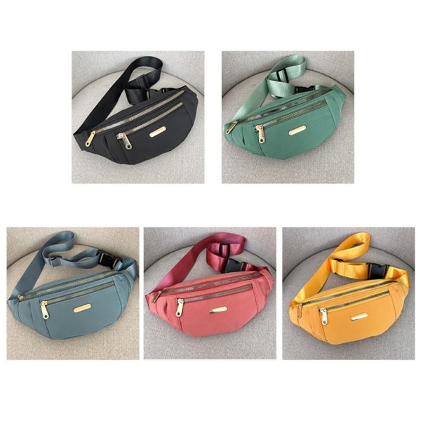 Multicolor Durable Metal Zipper Fanny Bag Belt Pack