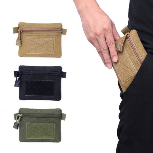 Multicolor Outdoor Hiking Coin Bag Belt Pouch with Carabiner