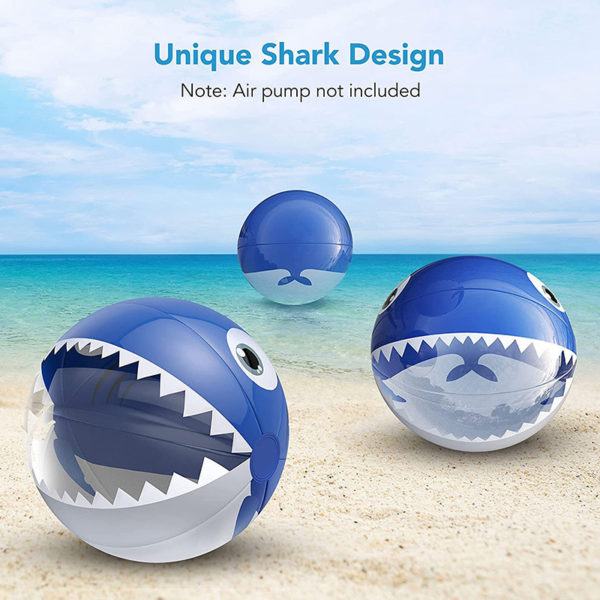 Creative Shark Shaped Inflatable PVC Ball 15.7 inches for Beach and Park