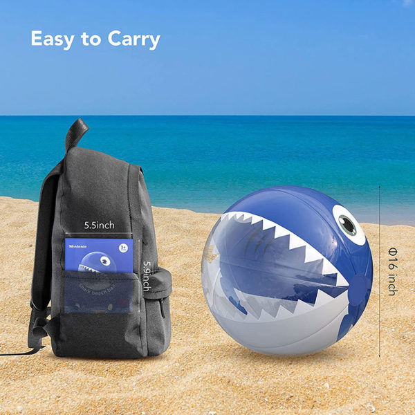 Creative Shark Shaped Inflatable PVC Ball 15.7 inches for Beach and Park