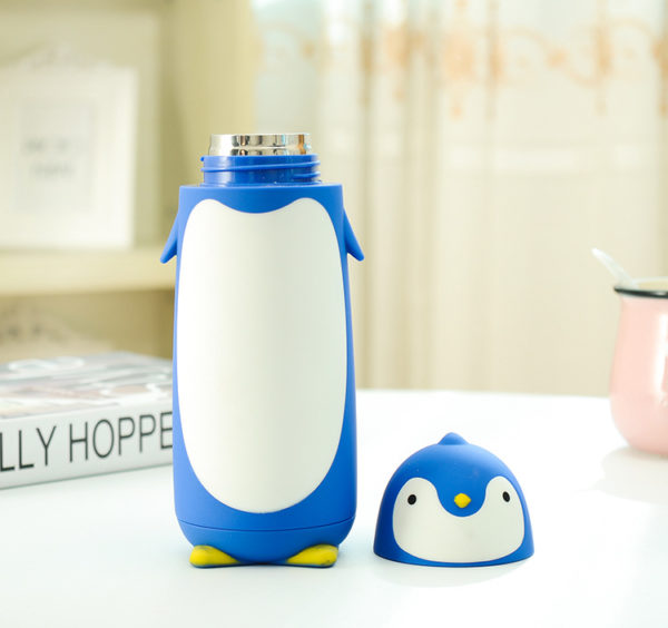 Multicolor Creative Penguin Shaped Stainless Steel Double-layer Vacuum Bottle