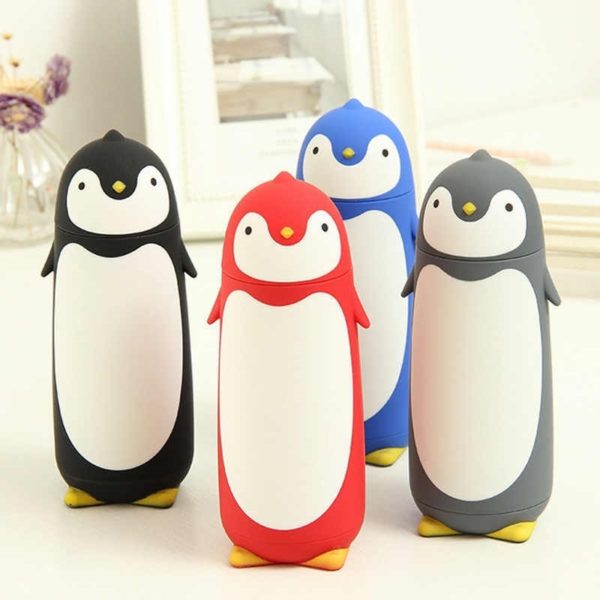 Multicolor Creative Penguin Shaped Stainless Steel Double-layer Vacuum Bottle