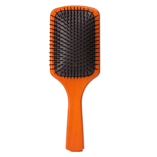 Natural Beech Paddle Brush Airbag Massage Comb 10.1x3.3 inches