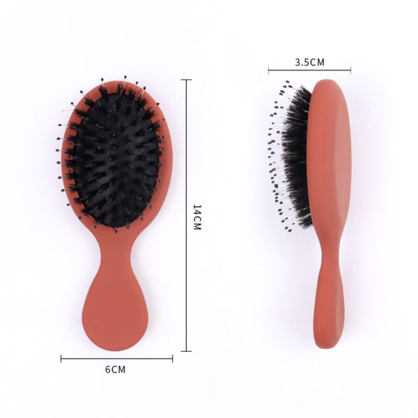 Multicolor Mini Oval ABS Paddle Brush Airbag Comb with Bristles 5.5x2.4 inches