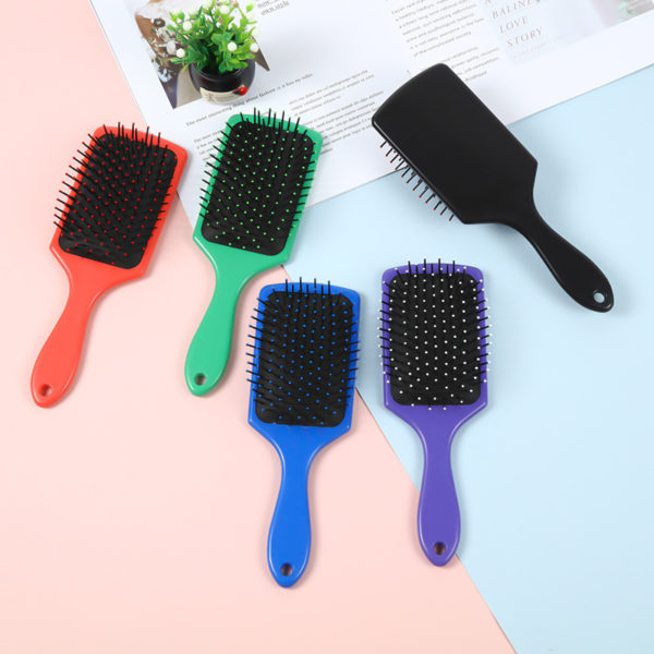 Multicolor Portable Rectangular ABS Brush Airbag Comb 9.3x3 inches